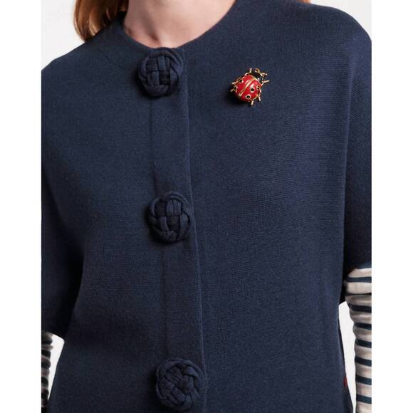 NEW FRANCES VALENTINE carnegie shrug in navy - Picture 7 of 7